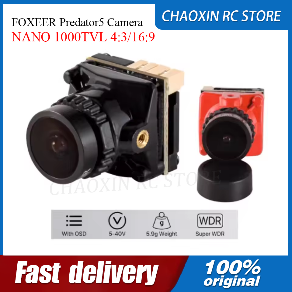 Drone Racing Battery - FOXEER Predator5 caméra NANO 1000TVL 4:3/16:9