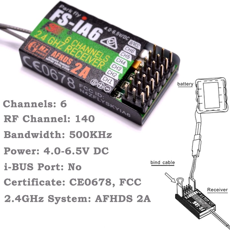 Flysky FS-IA6 récepteur 6CH do - Drone Racing Battery avis et prix
