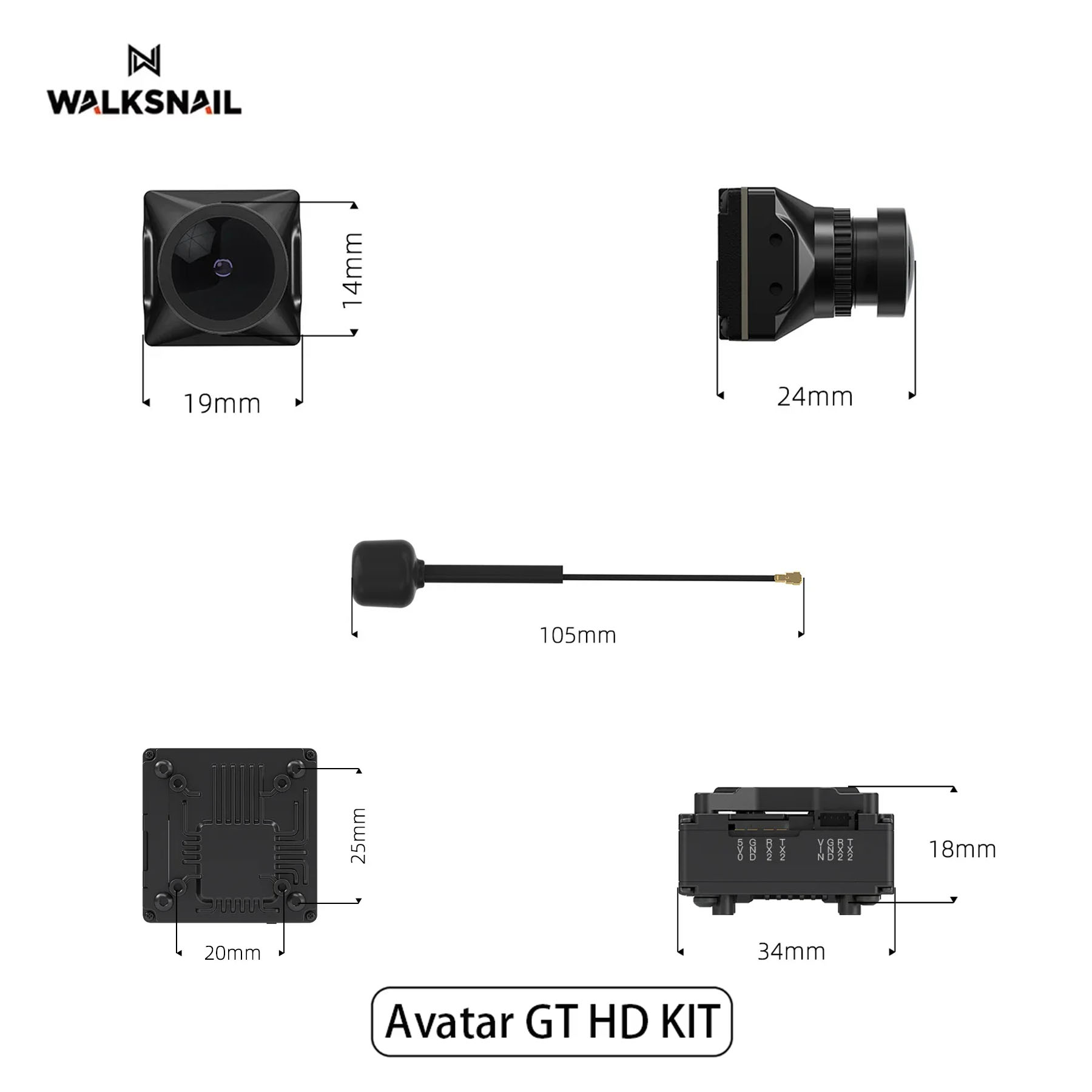 Walksnail Avatar GT HD KIT 2W  - Drone Racing Camera avis et prix