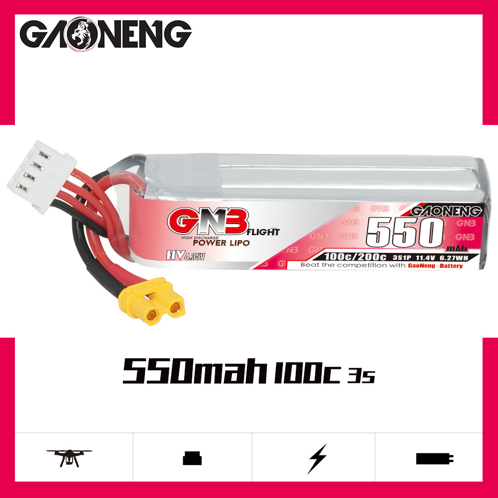 GNB HV 11.4V 550mAh 100C/200C  - Drone Racing Battery avis et prix